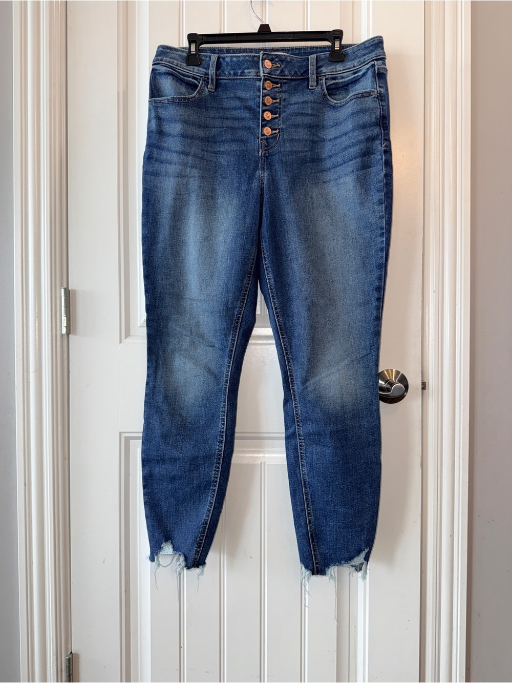 Maurices Blue High-Rise Button-Fly Jeans
